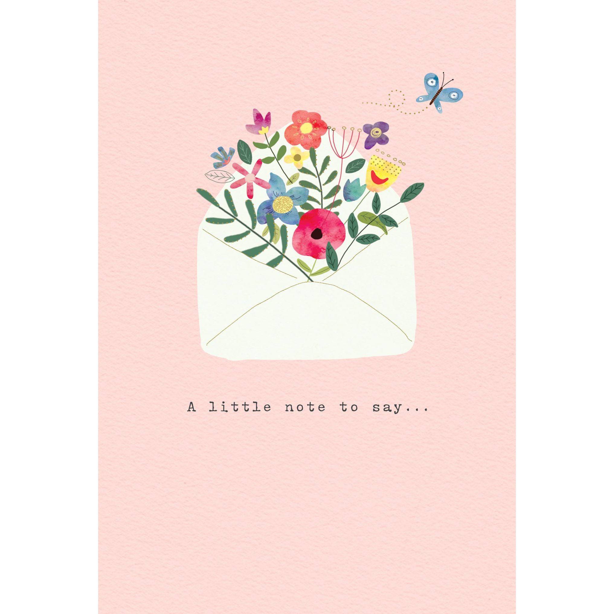 Pictura Blooming Envelope Thank You Card with floral design, perfect for everyday greeting and gratitude expressions.